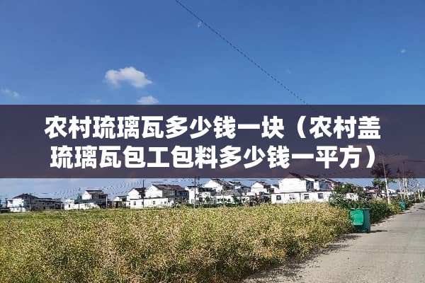 农村琉璃瓦多少钱一块（农村盖琉璃瓦包工包料多少钱一平方）