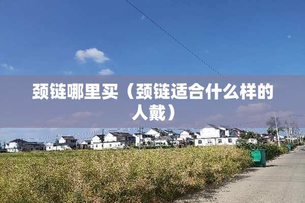颈链哪里买（颈链适合什么样的人戴）