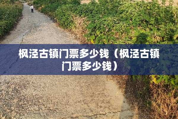 枫泾古镇门票多少钱（枫泾古镇门票多少钱）