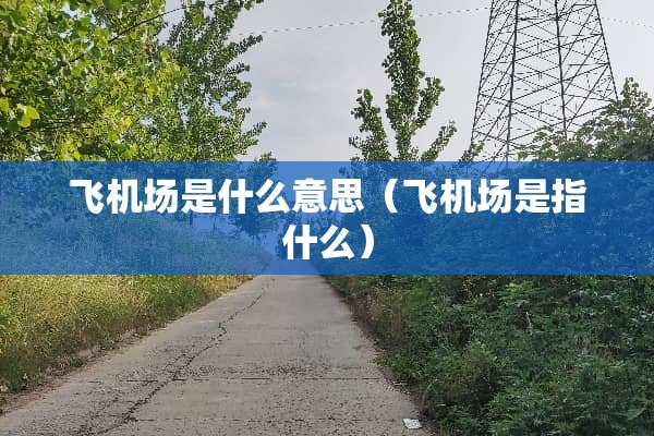 飞机场是什么意思（飞机场是指什么）