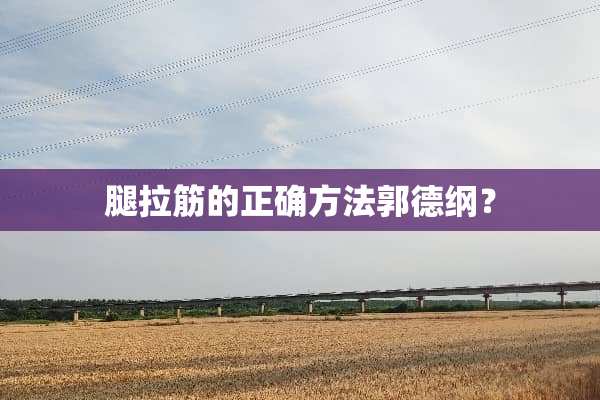 腿拉筋的正确方法郭德纲？