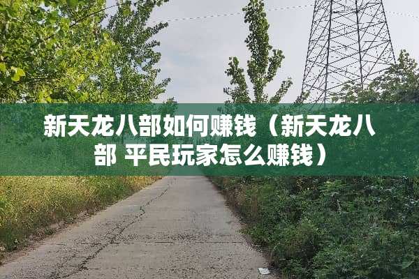 新天龙八部如何赚钱（新天龙八部 平民玩家怎么赚钱）