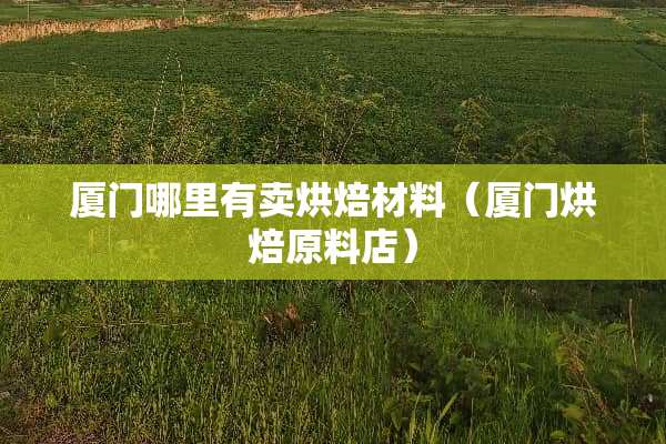 厦门哪里有卖烘焙材料（厦门烘焙原料店）