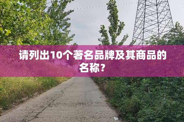 请列出10个著名品牌及其商品的名称？