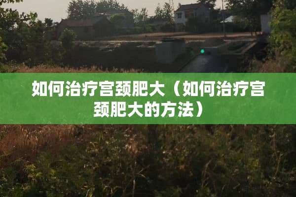 如何治疗宫颈肥大（如何治疗宫颈肥大的方法）