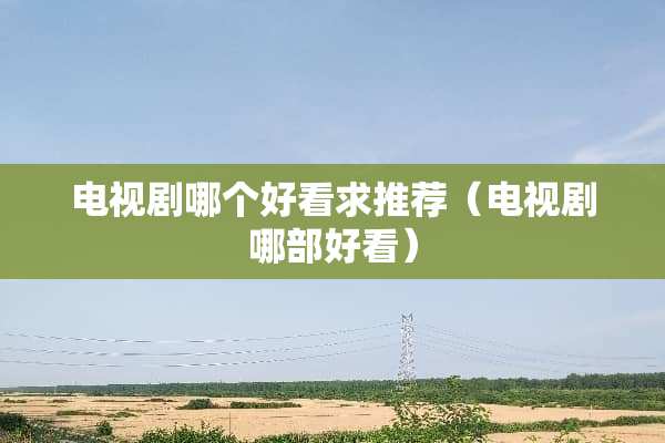 电视剧哪个好看求推荐（电视剧哪部好看）