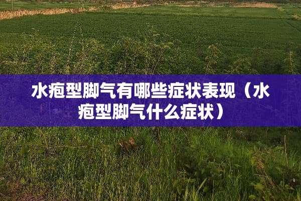 水疱型脚气有哪些症状表现（水疱型脚气什么症状）