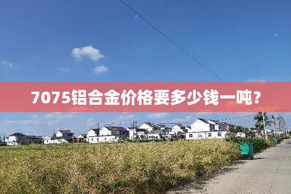 7075铝合金价格要多少钱一吨？