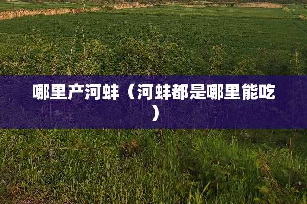 哪里产河蚌（河蚌都是哪里能吃）