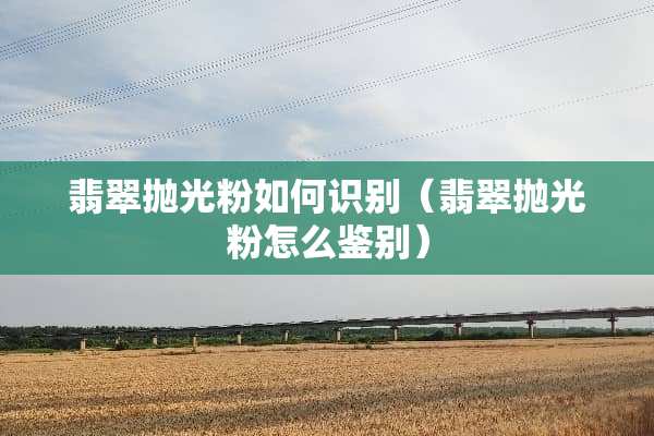 翡翠抛光粉如何识别（翡翠抛光粉怎么鉴别）