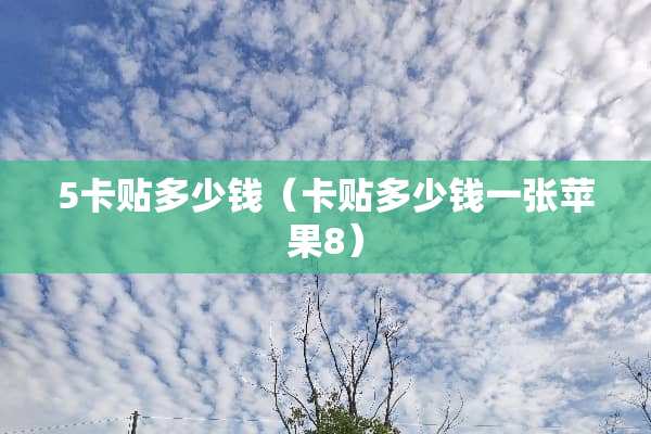 5卡贴多少钱（卡贴多少钱一张苹果8）