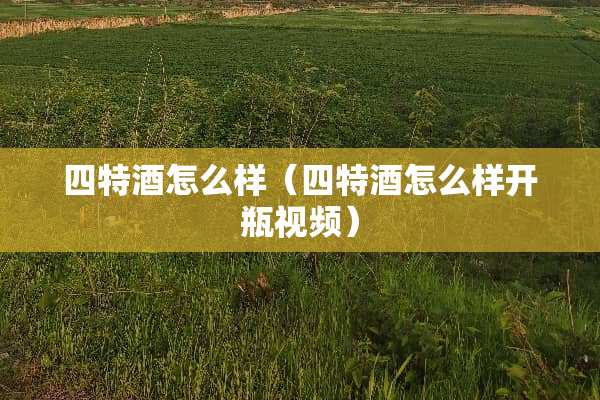 四特酒怎么样（四特酒怎么样开瓶视频）