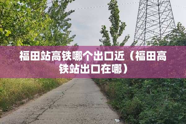 福田站高铁哪个出口近（福田高铁站出口在哪）