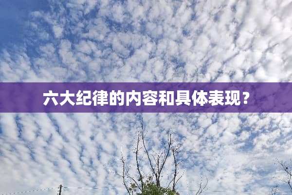 六**律的内容和具体表现？