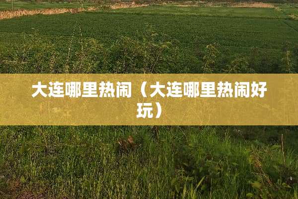 大连哪里热闹（大连哪里热闹好玩）