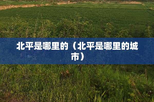 北平是哪里的（北平是哪里的城市）