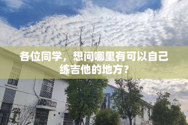各位同学，想问哪里有可以自己练吉他的地方？