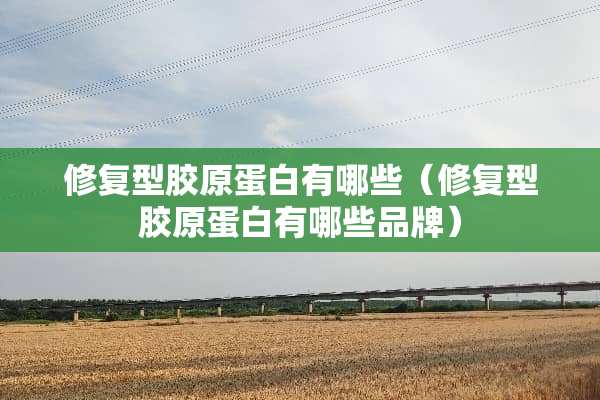修复型胶原蛋白有哪些（修复型胶原蛋白有哪些品牌）