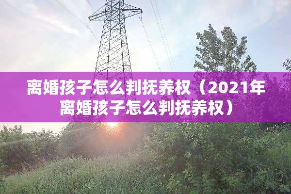 **孩子怎么判抚养权（2021年**孩子怎么判抚养权）