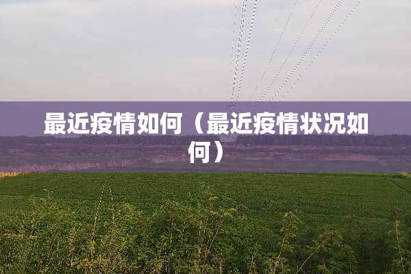最近疫情如何（最近疫情状况如何）