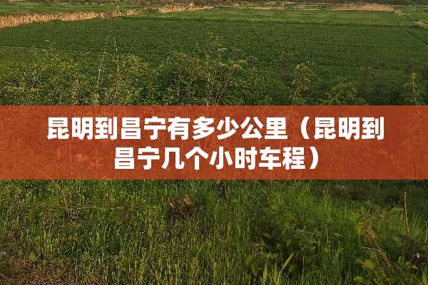 昆明到昌宁有多少公里（昆明到昌宁几个小时车程）