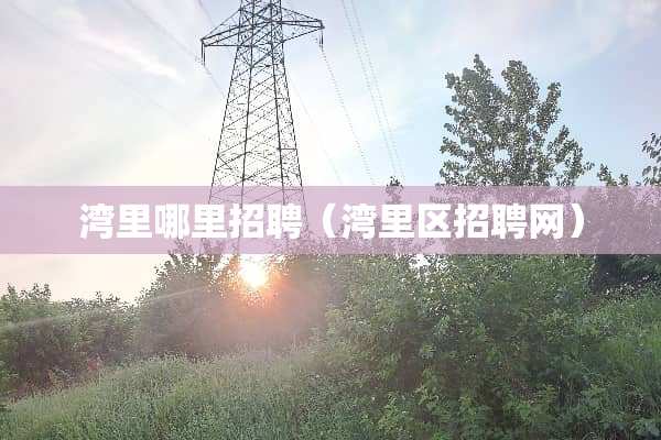 湾里哪里招聘（湾里区招聘网）
