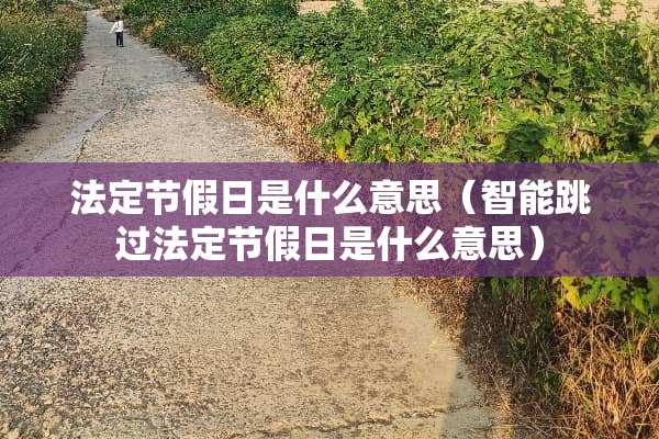 法定节假日是什么意思（智能跳过法定节假日是什么意思）