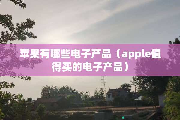 苹果有哪些电子产品（apple值得买的电子产品）