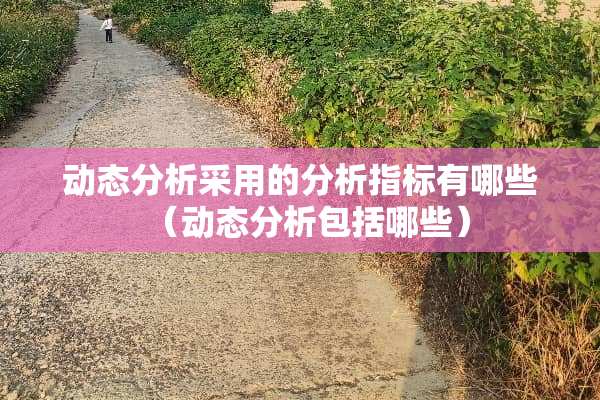 动态分析采用的分析指标有哪些（动态分析包括哪些）