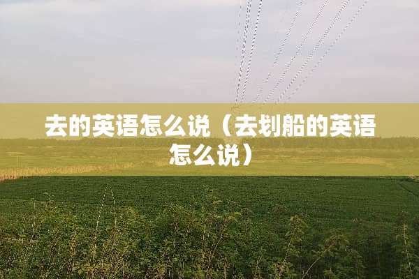 去的英语怎么说（去划船的英语怎么说）
