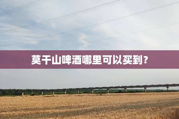 莫干山啤酒哪里可以买到？
