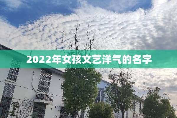 2022年女孩文艺洋气的名字