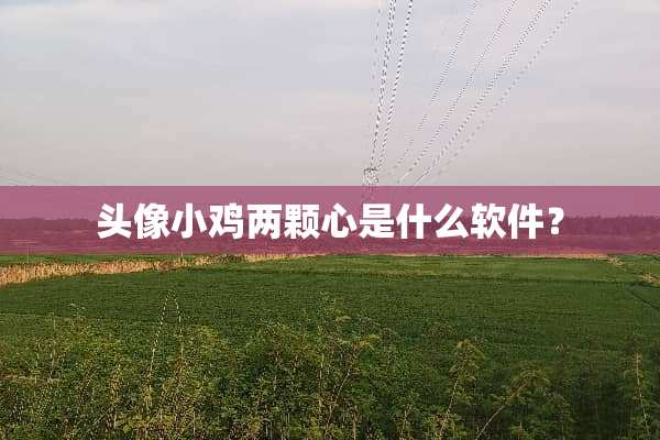 头像小鸡两颗心是什么软件？