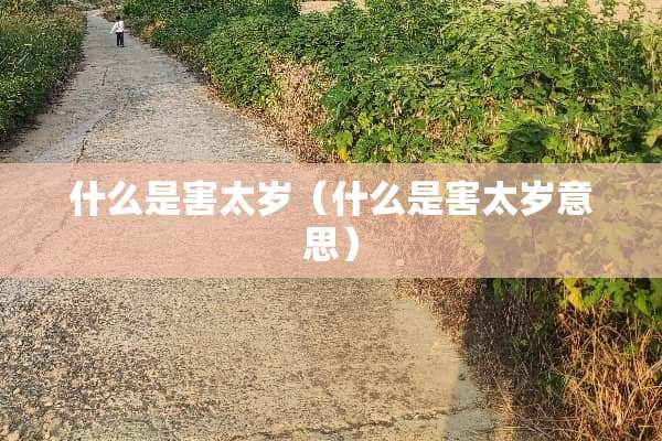 什么是害太岁（什么是害太岁意思）