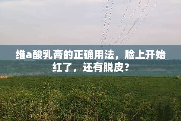 维a酸*膏的正确用法，脸上开始红了，还有脱皮？