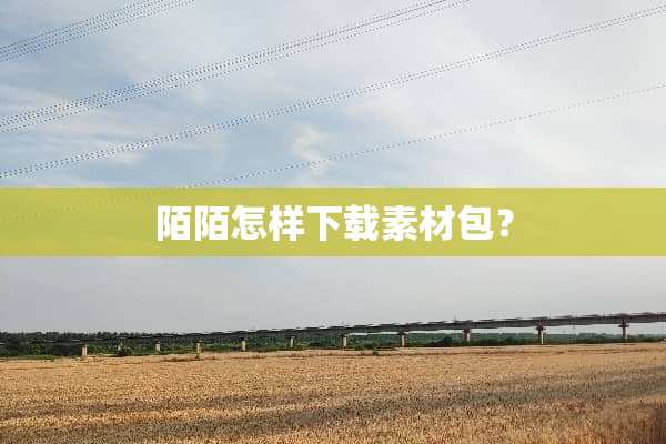 陌陌怎样下载素材包？