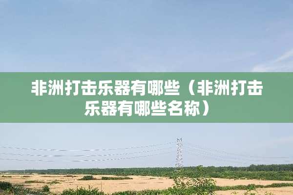 非洲打击乐器有哪些（非洲打击乐器有哪些名称）