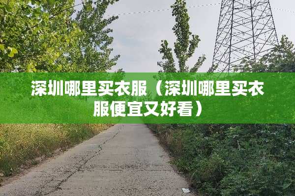深圳哪里买衣服（深圳哪里买衣服便宜又好看）