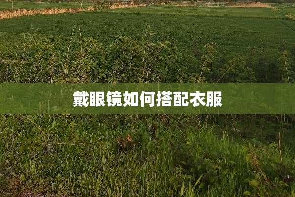 戴眼镜如何搭配衣服