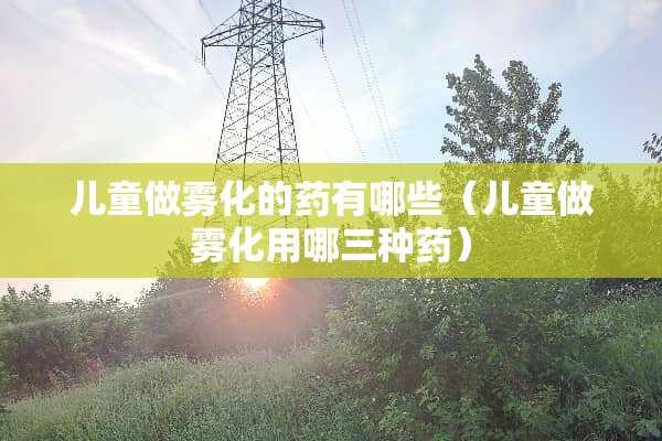 儿童做雾化的药有哪些（儿童做雾化用哪三种药）