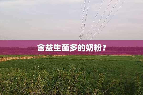 含益生菌多的奶粉？