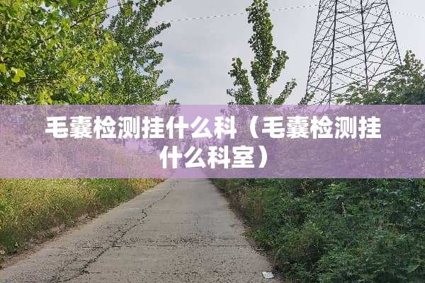 毛囊检测挂什么科（毛囊检测挂什么科室）