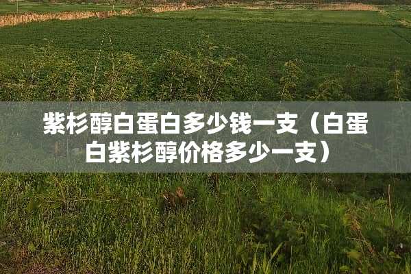 紫杉醇白蛋白多少钱一支（白蛋白紫杉醇价格多少一支）