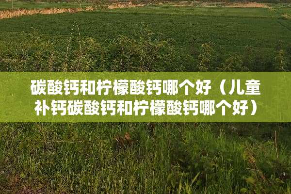 碳酸钙和柠檬酸钙哪个好（儿童补钙碳酸钙和柠檬酸钙哪个好）