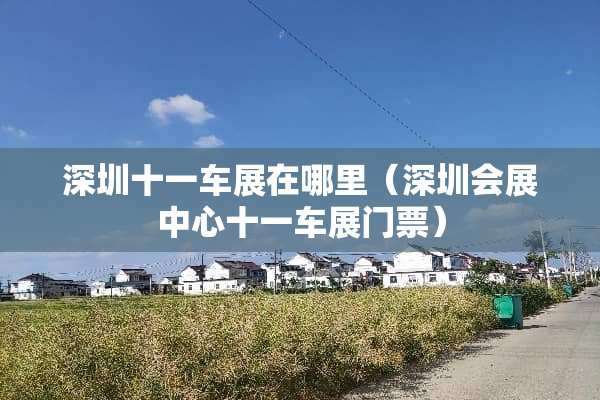 深圳十一车展在哪里（深圳会展中心十一车展门票）