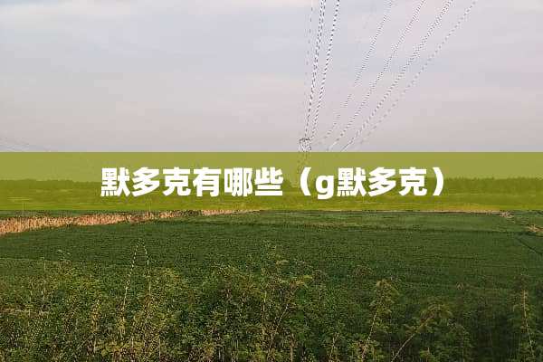 默多克有哪些（g默多克）
