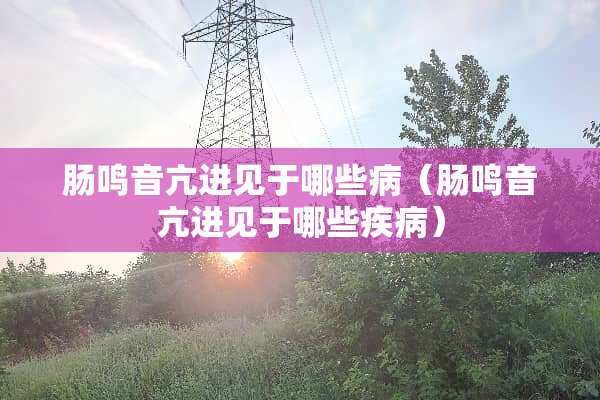 肠鸣音亢进见于哪些病（肠鸣音亢进见于哪些疾病）