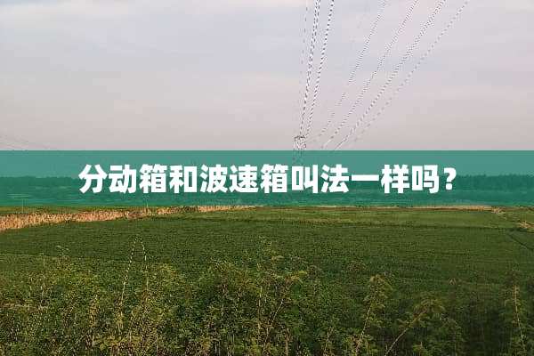 分动箱和波速箱叫法一样吗？