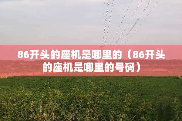 86开头的座机是哪里的（86开头的座机是哪里的号码）