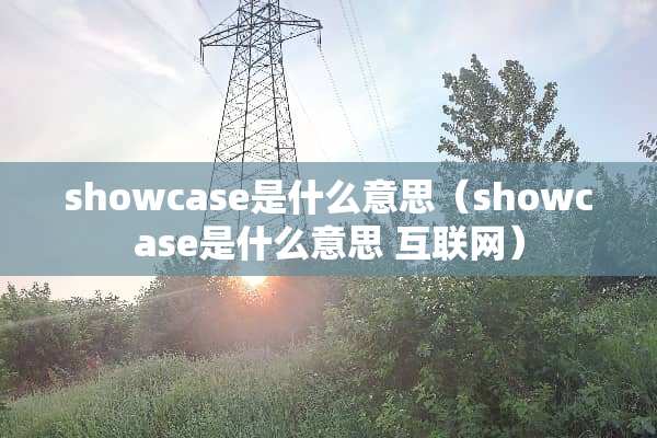 showcase是什么意思（showcase是什么意思 互联网）